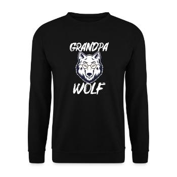 Cadeau Papy Wolf White Direwolf Glasses - Sweat-shirt Unisexe - noir - Devant - Alina (178cm) & Michal (187cm)