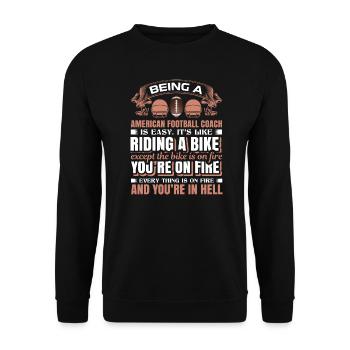 Football américain - Sweat-shirt Unisexe - noir - Devant - Alina (178cm) & Michal (187cm)