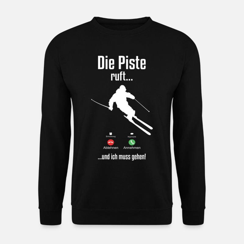 Skifahrer Wintersport Schnee Ski Pisten Geschenke - Unisex Pullover - Schwarz