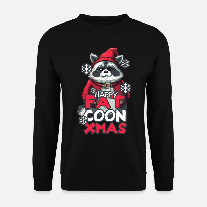 Joyeux Noël Fat Coon - Sweat-shirt Unisexe - noir