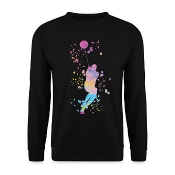 Hammerwerfer Colorsplash Hammerwerfen - Unisex Pullover - Schwarz - Vorne - Alina (178cm) & Michal (187cm)