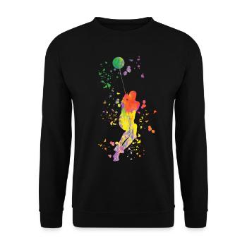 Hammerwerfer Colorsplash Hammerwerfen - Unisex Pullover - Schwarz - Vorne - Alina (178cm) & Michal (187cm)