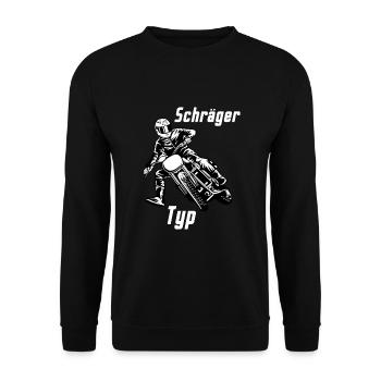 Schraeger type motorcycle - Unisex Sweatshirt - black - Front - Alina (178cm) & Michal (187cm)