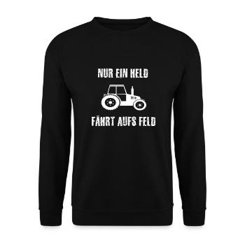 Landwirtschaft - Unisex Pullover - Schwarz - Vorne - Alina (178cm) & Michal (187cm)