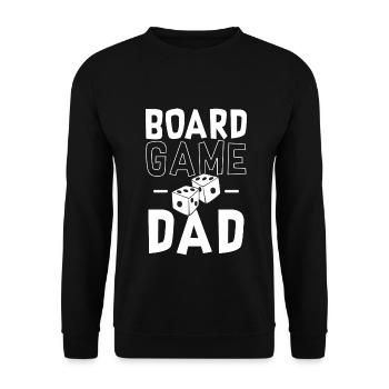 Board Game Dad - Dad Board Games Fan - Unisex Sweatshirt - black - Front - Alina (178cm) & Michal (187cm)