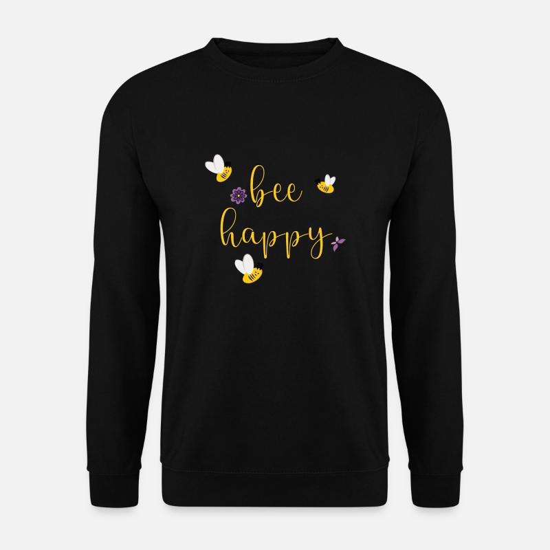 bee happy - Unisex Sweatshirt - black