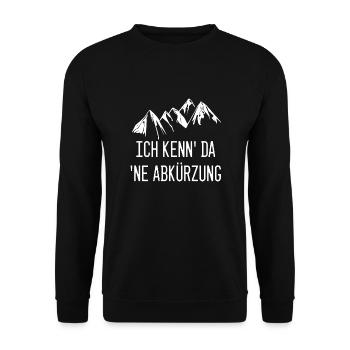 Ich kenn' da 'ne Abkürzung - Unisex Pullover - Schwarz - Vorne - Alina (178cm) & Michal (187cm)
