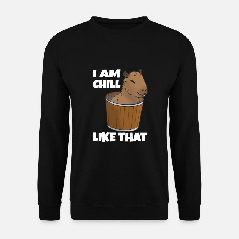 Capybara chill en seau - Sweat-shirt Unisexe - noir