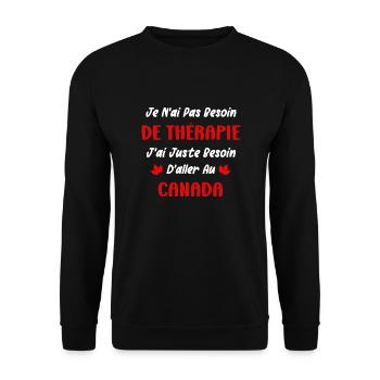 Pas besoin de thérapie canada - Sweat-shirt Unisexe - noir - Devant - Alina (178cm) & Michal (187cm)