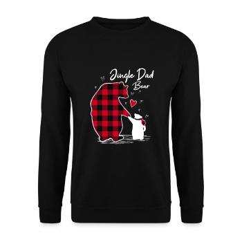 Jingle Dad - Unisex Sweatshirt - black - Front - Alina (178cm) & Michal (187cm)