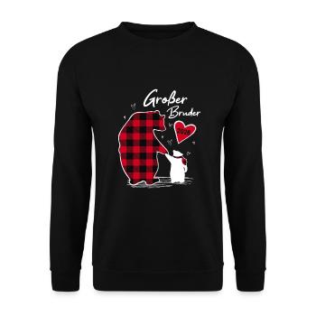 Grand frère ours 2026 - Sweat-shirt Unisexe - noir - Devant - Alina (178cm) & Michal (187cm)