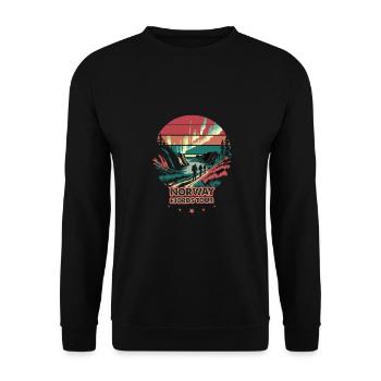 Norway Fjords Tour - Unisex Pullover - Schwarz - Vorne - Alina (178cm) & Michal (187cm)