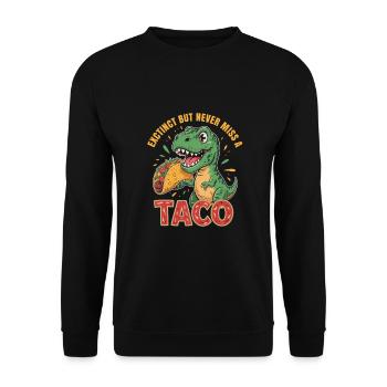 Les dinosaures adorent les tacos Cinco de Mayo design - Sweat-shirt Unisexe - noir - Devant - Alina (178cm) & Michal (187cm)