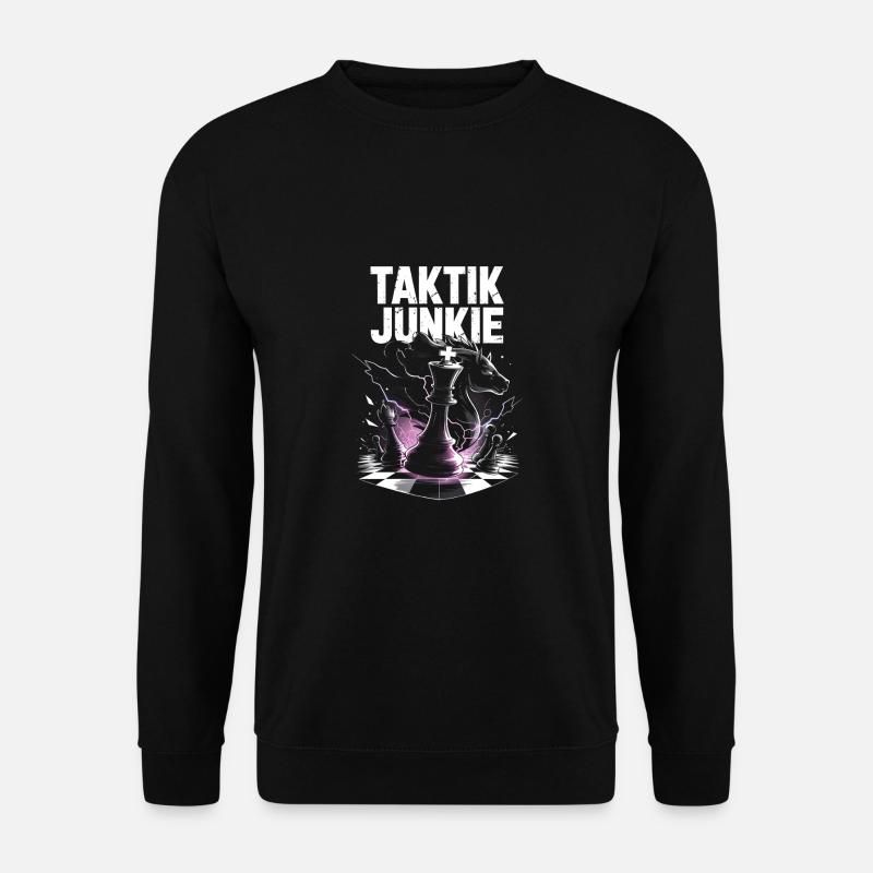 Tactics Junkie Chess Design - Unisex Sweatshirt - black