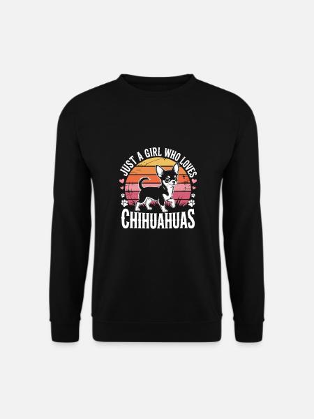 Juste une fille qui aime les Chihouahuas - Sweat-shirt Unisexe - noir