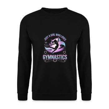 Juste une fille qui aime la gymnastique - Sweat-shirt Unisexe - noir - Devant - Alina (178cm) & Michal (187cm)