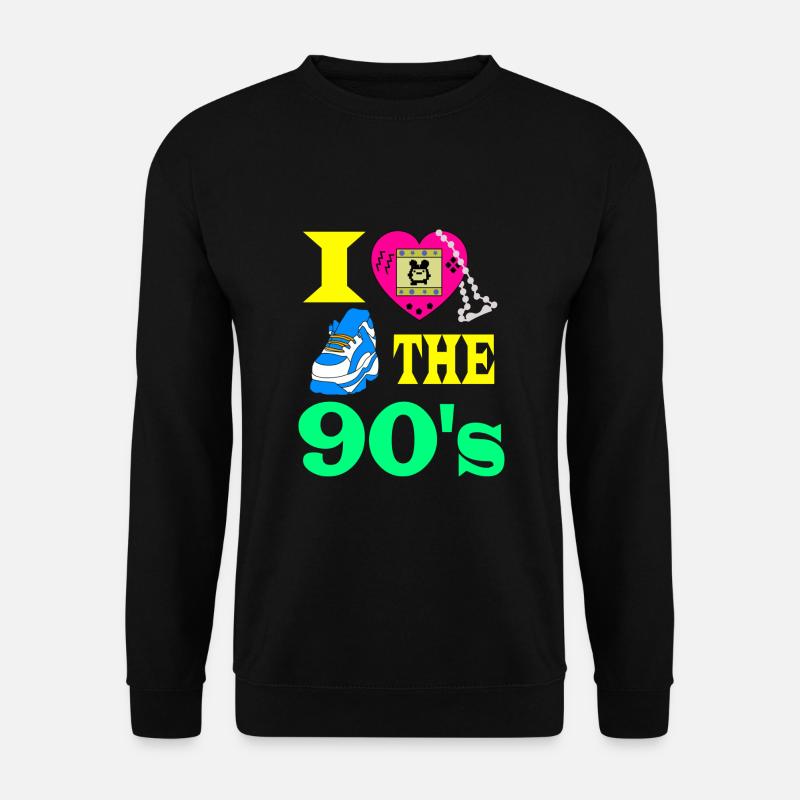 I love the 90's 90er Jahre Geschenk Geburtstag - Unisex Pullover - Schwarz