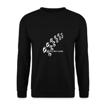 never walk alone pferd - Unisex Pullover - Schwarz - Vorne - Alina (178cm) & Michal (187cm)