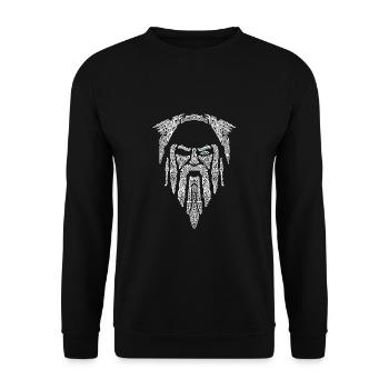 Odin Walhalla Norse Mythology Vikings - Unisex Sweatshirt - black - Front - Alina (178cm) & Michal (187cm)