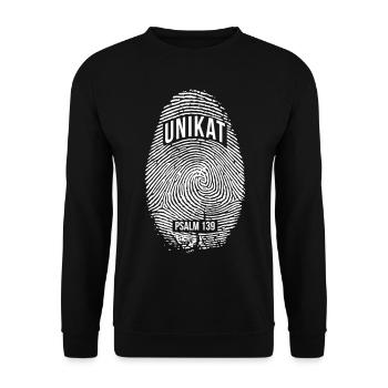 unique - Sweat-shirt Unisexe - noir - Devant - Alina (178cm) & Michal (187cm)