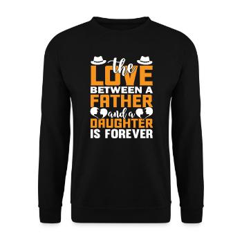 father and daughter / father / daughter / gift - Unisex Sweatshirt - black - Front - Alina (178cm) & Michal (187cm)