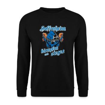 Hoffenheim kämpfen und siegen - Unisex Pullover - Schwarz - Vorne - Alina (178cm) & Michal (187cm)