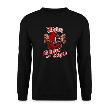 Mainz kämpfen und siegen - Unisex Pullover - Schwarz - Vorne - Alina (178cm) & Michal (187cm)