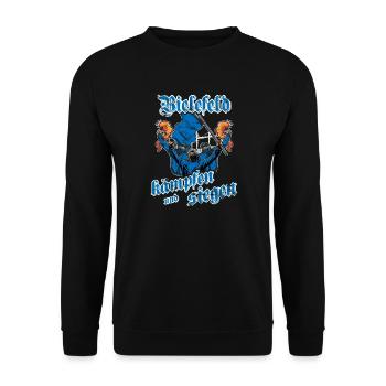 Bielefeld kämpfen und siegen - Unisex Pullover - Schwarz - Vorne - Alina (178cm) & Michal (187cm)