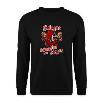 Cologne kämpfen und siegen - Unisex Pullover - Schwarz - Vorne - Alina (178cm) & Michal (187cm)