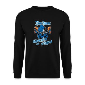 Bochum kämpfen und siegen - Unisex Pullover - Schwarz - Vorne - Alina (178cm) & Michal (187cm)