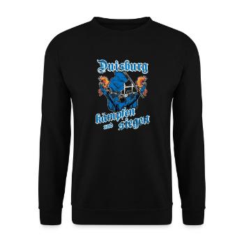 Duisburg kämpfen und siegen - Unisex Pullover - Schwarz - Vorne - Alina (178cm) & Michal (187cm)