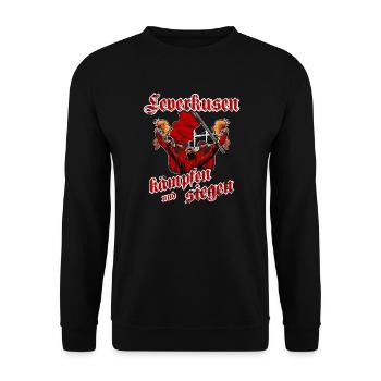 Leverkusen kämpfen und siegen - Unisex Pullover - Schwarz - Vorne - Alina (178cm) & Michal (187cm)