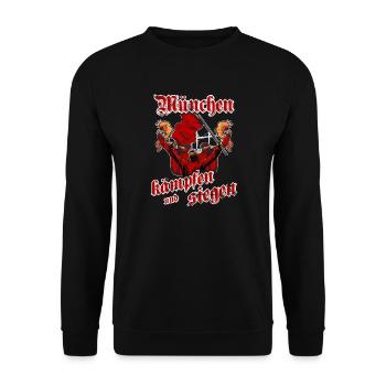 München kämpfen und siegen - Unisex Pullover - Schwarz - Vorne - Alina (178cm) & Michal (187cm)