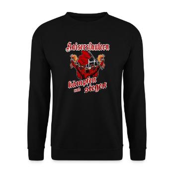 Kaiserslautern kämpfen und siegen - Unisex Pullover - Schwarz - Vorne - Alina (178cm) & Michal (187cm)