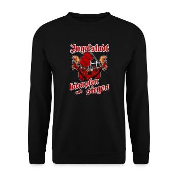Ingolstadt kämpfen und siegen - Unisex Pullover - Schwarz - Vorne - Alina (178cm) & Michal (187cm)