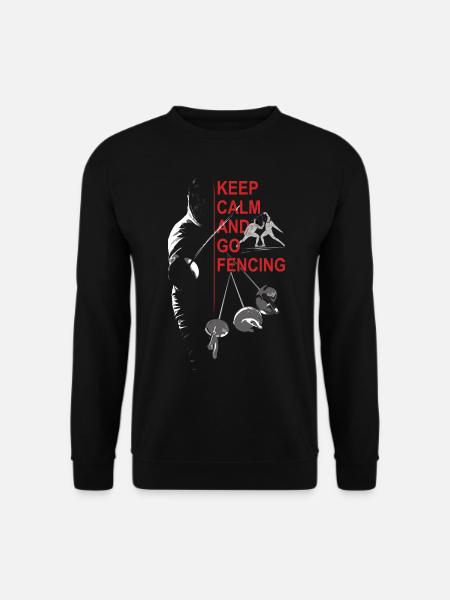 Fechten, Geschenk, Training, Keep Calm - Unisex Pullover - Schwarz