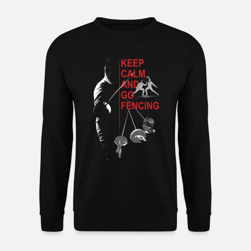 Fechten, Geschenk, Training, Keep Calm - Unisex Pullover - Schwarz