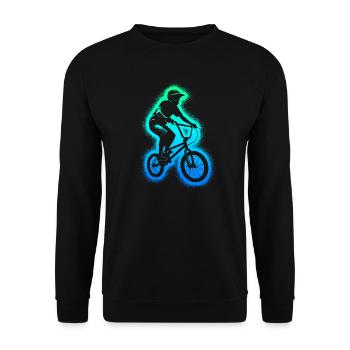 BMX Bike Stunts Homme Garçons Vélo BMX Enfants - Sweat-shirt Unisexe - noir - Devant - Alina (178cm) & Michal (187cm)