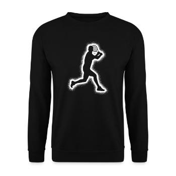 Tennisspieler Jungen Tennis Spieler Herren - Unisex Pullover - Schwarz - Vorne - Alina (178cm) & Michal (187cm)
