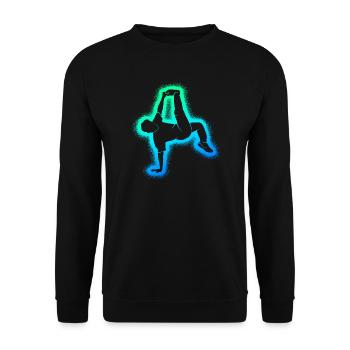 Breakdance Breakdancer Tanz Jungen Breakdancer - Unisex Pullover - Schwarz - Vorne - Alina (178cm) & Michal (187cm)