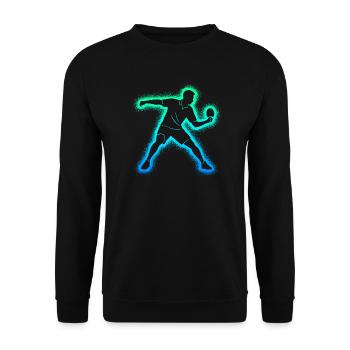 Table tennis players boys table tennis players - Unisex Sweatshirt - black - Front - Alina (178cm) & Michal (187cm)