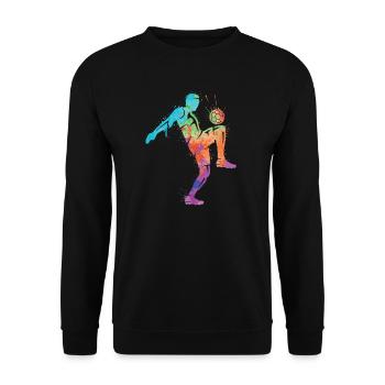 Joueurs de football Tours de football Joueurs de football Enfants - Sweat-shirt Unisexe - noir - Devant - Alina (178cm) & Michal (187cm)