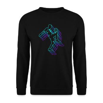 Football Joueurs de football Joueurs de football rétro Garçons - Sweat-shirt Unisexe - noir - Devant - Alina (178cm) & Michal (187cm)