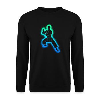 Taekwondo Arts Martiaux Enfants Hommes Karaté Garçons - Sweat-shirt Unisexe - noir - Devant - Alina (178cm) & Michal (187cm)