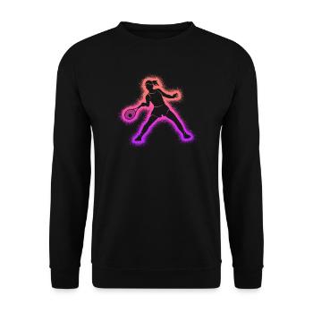 Joueur de tennis Enfants Femmes Tennis Filles - Sweat-shirt Unisexe - noir - Devant - Alina (178cm) & Michal (187cm)