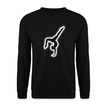 Gymnast Gymnastics Handstand Girls Kids Gymnastics - Unisex Sweatshirt - black - Front - Alina (178cm) & Michal (187cm)
