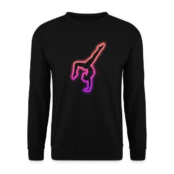 Gymnast Gymnastics Handstand Women Gymnastics Girls - Unisex Sweatshirt - black - Front - Alina (178cm) & Michal (187cm)