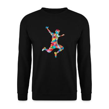 Parkour Running Freerunning Freerunner coloré - Sweat-shirt Unisexe - noir - Devant - Alina (178cm) & Michal (187cm)