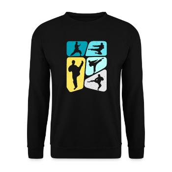Karaté Martial Artist Enfants Taekwondo Garçons - Sweat-shirt Unisexe - noir - Devant - Alina (178cm) & Michal (187cm)