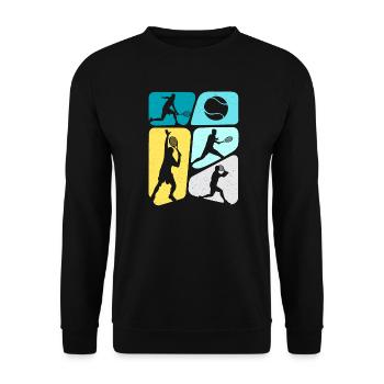 Joueurs de tennis Enfants Joueurs de tennis Garçons - Sweat-shirt Unisexe - noir - Devant - Alina (178cm) & Michal (187cm)